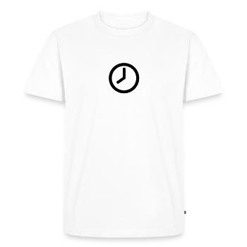 Time clock - Men's Premium Organic T-Shirt - white - Front - Nico (187cm)