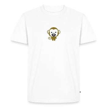 monkey with soother - Men's Premium Organic T-Shirt - white - Front - Nico (187cm)