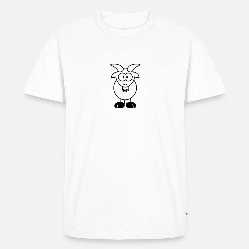 goat - Männer Premium Bio T-Shirt - Weiß