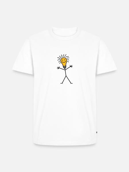 Light Bulb - Men's Premium Organic T-Shirt - white