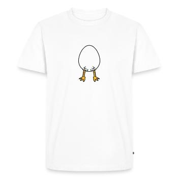 Chick In Egg - Men's Premium Organic T-Shirt - white - Front - Nico (187cm)