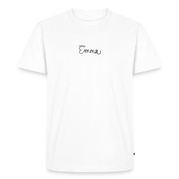 Emma - Men's Premium Organic T-Shirt - white - Front - Nico (187cm)