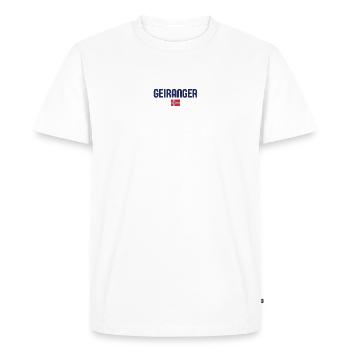GEIRANGER, Norvège - T-shirt Premium bio Homme - blanc - Devant - Nico (187cm)
