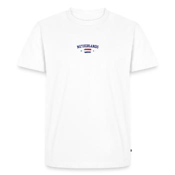 Drapeau néerlandais Artistique Brushstroke Design - T-shirt Premium bio Homme - blanc - Devant - Nico (187cm)