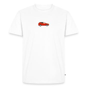 En voiture - T-shirt Premium bio Homme - blanc - Devant - Nico (187cm)