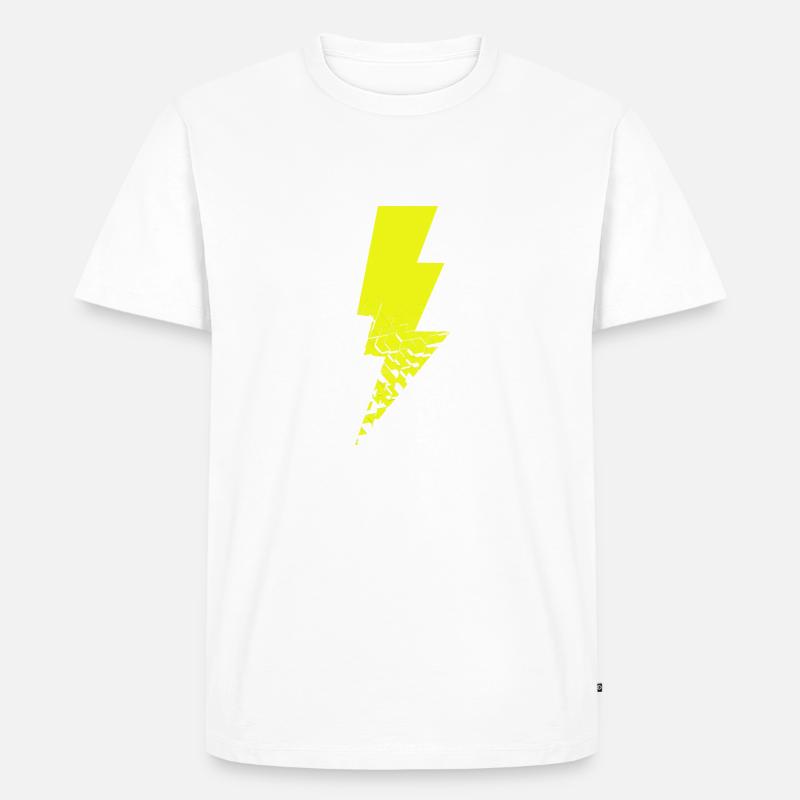 Blitz - Männer Premium Bio T-Shirt - Weiß