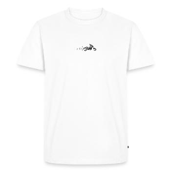 Moto à battement de cœur - T-shirt Premium bio Homme - blanc - Devant - Nico (187cm)