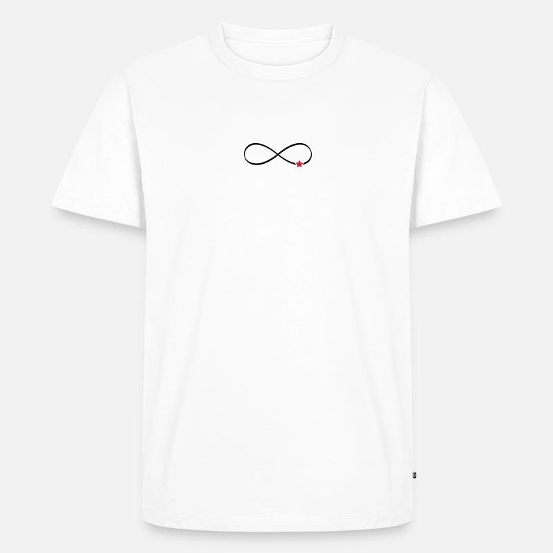 Stern Unendlichkeit Symbol Unendlichkeitszeichen - Männer Premium Bio T-Shirt - Weiß