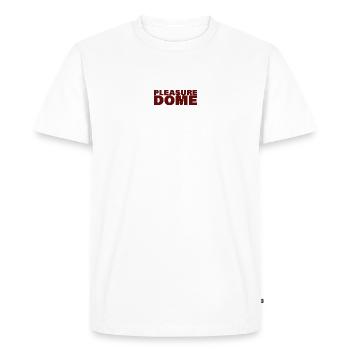 PLEASURE DOME - Men's Premium Organic T-Shirt - white - Front - Nico (187cm)