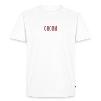Groom Cool Matching Couple Wedding Party Mariage - T-shirt Premium bio Homme - blanc - Devant - Nico (187cm)
