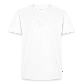Laufen - Définition amusante du verbe transcription phonétique - T-shirt Premium bio Homme - blanc - Devant - Nico (187cm)