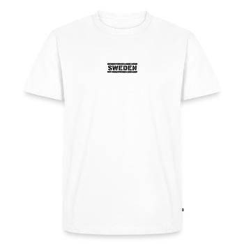 Suède - T-shirt Premium bio Homme - blanc - Devant - Nico (187cm)