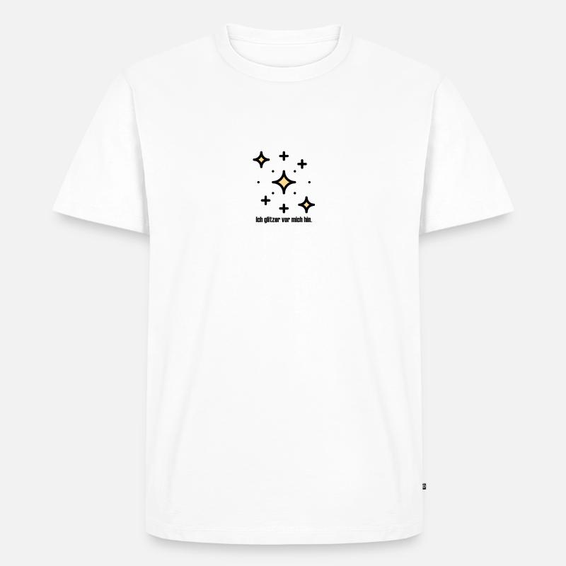 Glitzer - Männer Premium Bio T-Shirt - Weiß