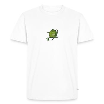 L'heure du thé romantique, théière verte - T-shirt Premium bio Homme - blanc - Devant - Nico (187cm)