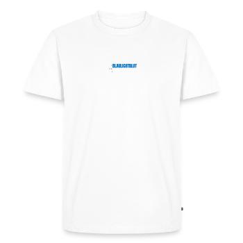 Blue Light Blood – Pride, Team Spirit and Passion - Men's Premium Organic T-Shirt - white - Front - Nico (187cm)