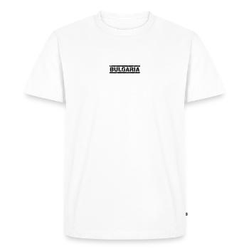 Bulgarie - T-shirt Premium bio Homme - blanc - Devant - Nico (187cm)