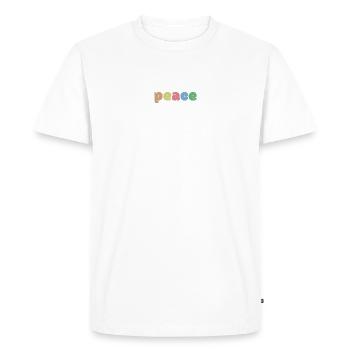 Couleurs de la paix - T-shirt Premium bio Homme - blanc - Devant - Nico (187cm)