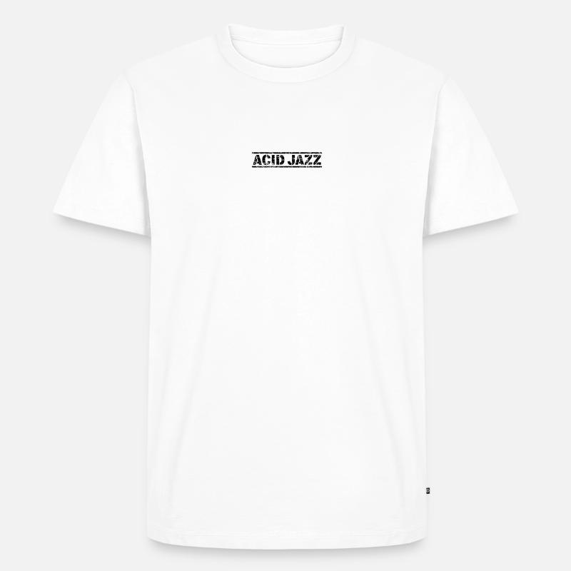 Acid Jazz - Männer Premium Bio T-Shirt - Weiß