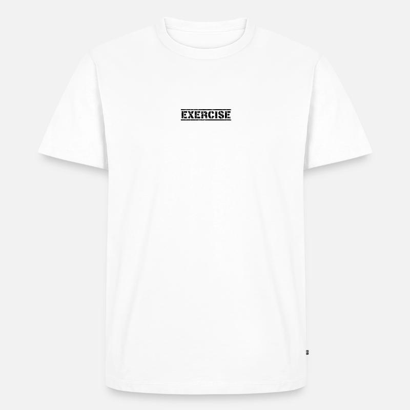 Exercise - Männer Premium Bio T-Shirt - Weiß