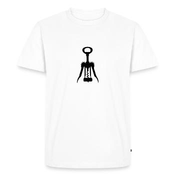Tire-bouchon - T-shirt Premium bio Homme - blanc - Devant - Nico (187cm)