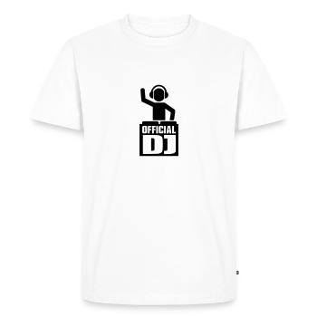 Official DJ - Men's Premium Organic T-Shirt - white - Front - Nico (187cm)