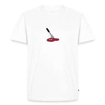 Barbecue Fork And Steak - T-shirt Premium bio Homme - blanc - Devant - Nico (187cm)