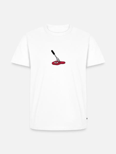 Barbecue Fork And Steak - Men's Premium Organic T-Shirt - white