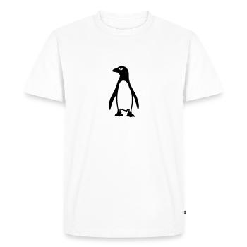 Manchot - T-shirt Premium bio Homme - blanc - Devant - Nico (187cm)