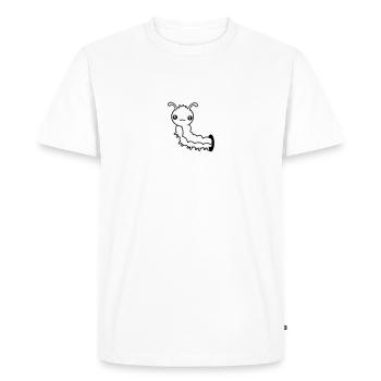 trou mur petit bébé enfant ver rampant escargot ca - T-shirt Premium bio Homme - blanc - Devant - Nico (187cm)