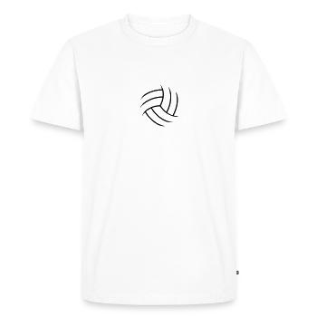 pattern cool volleyball round circle ball play clu - Men's Premium Organic T-Shirt - white - Front - Nico (187cm)