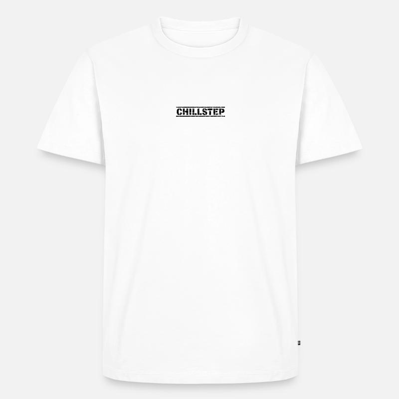 Chillstep - Männer Premium Bio T-Shirt - Weiß