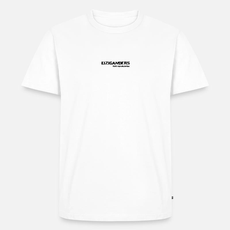 Einziganders - Männer Premium Bio T-Shirt - Weiß