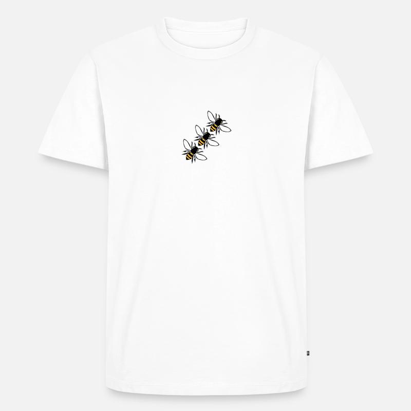 Bienen fliegen - Männer Premium Bio T-Shirt - Weiß