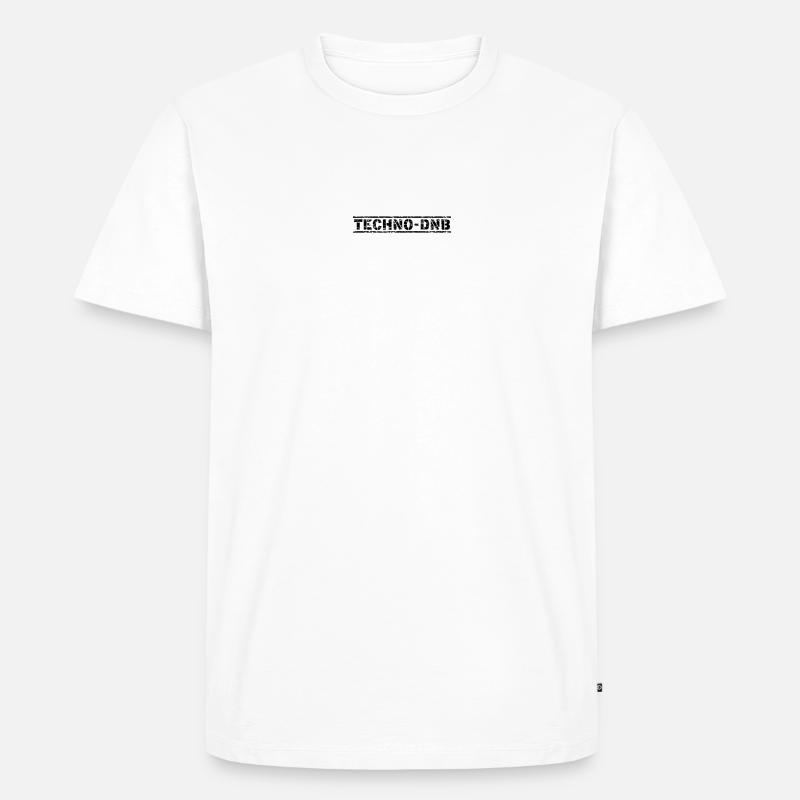 Techno DNB - Männer Premium Bio T-Shirt - Weiß