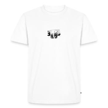 Black/White Edition - Men's Premium Organic T-Shirt - white - Front - Nico (187cm)