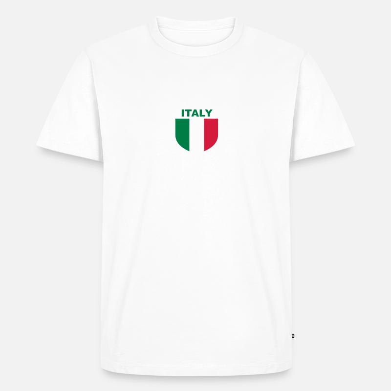 italy_emblem - Männer Premium Bio T-Shirt - Weiß