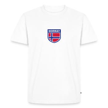 norway_emblem - Men's Premium Organic T-Shirt - white - Front - Nico (187cm)