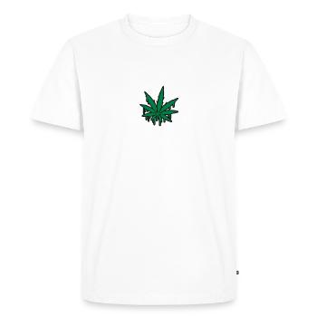 Weed Graffiti - Men's Premium Organic T-Shirt - white - Front - Nico (187cm)