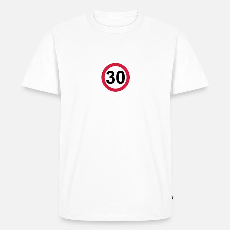 30 - Männer Premium Bio T-Shirt - Weiß