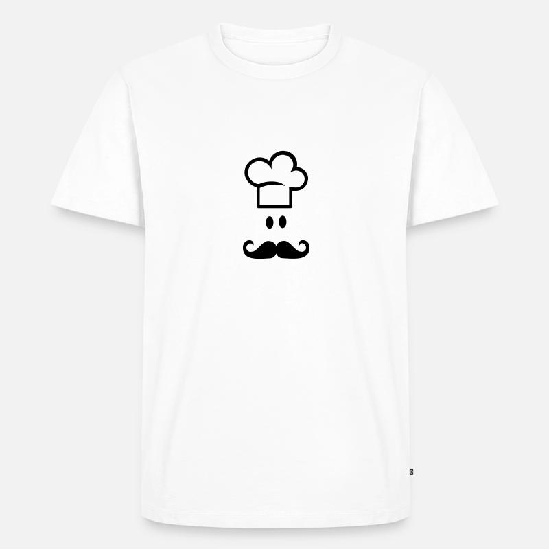 Koch - Männer Premium Bio T-Shirt - Weiß