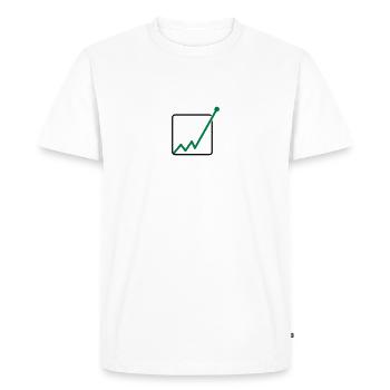 profit through the ceiling line ascending arrow ch - Men's Premium Organic T-Shirt - white - Front - Nico (187cm)
