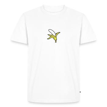 Banana - Men's Premium Organic T-Shirt - white - Front - Nico (187cm)