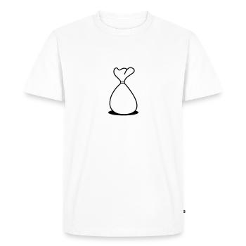 Bag - T-shirt Premium bio Homme - blanc - Devant - Nico (187cm)