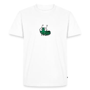 petit bébé enfant ver mignon rampant escargot ramp - T-shirt Premium bio Homme - blanc - Devant - Nico (187cm)