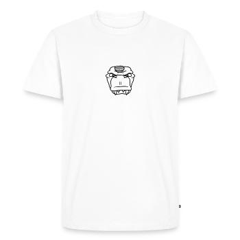 tête visage carnivore monstre mal tyrannosaurus re - T-shirt Premium bio Homme - blanc - Devant - Nico (187cm)