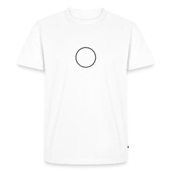 blank laurel wreath frame circle round design logo - Men's Premium Organic T-Shirt - white - Front - Nico (187cm)