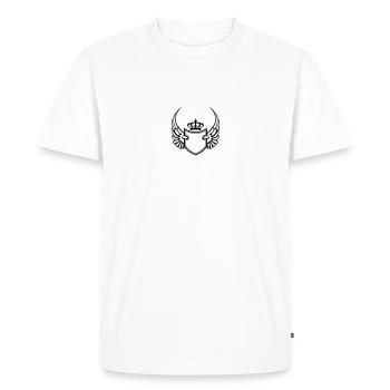 blank area crown shield emblem king wing emblem fr - Men's Premium Organic T-Shirt - white - Front - Nico (187cm)