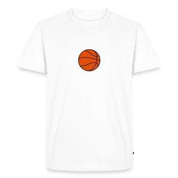 ballon de basket,formes,basket,joueur - T-shirt Premium bio Homme - blanc - Devant - Nico (187cm)