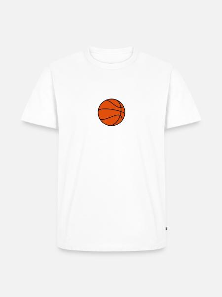 ballon de basket,formes,basket,joueur - T-shirt Premium bio Homme - blanc