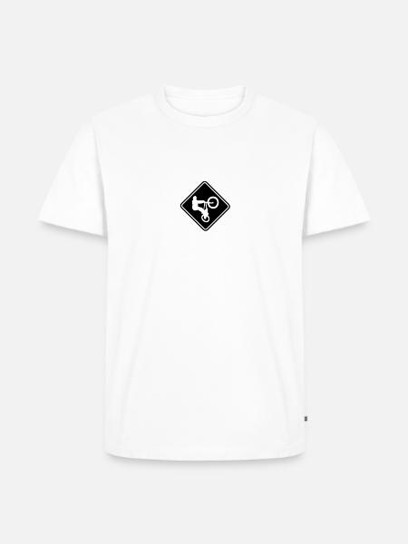 BMX Roadsign - Men's Premium Organic T-Shirt - white